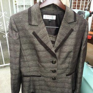 Tahari Velvet Trim Jacket and Skirt